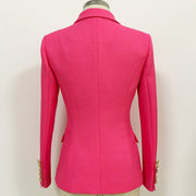 Nieuwe Dames Dubbelgeknoopte Blazer - Slim Fit Mode