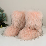 Dames Winter Fuzzy Laarzen - Pluche Voering Instapontwerp