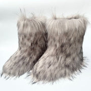 Dames Winter Fuzzy Laarzen - Pluche Voering Instapontwerp